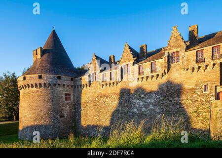 Francia, Morbihan, Pontivy, 15 ° e 16 ° secolo Rohan castello Foto Stock