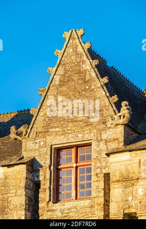 Francia, Morbihan, Pontivy, 15 ° e 16 ° secolo Rohan castello Foto Stock