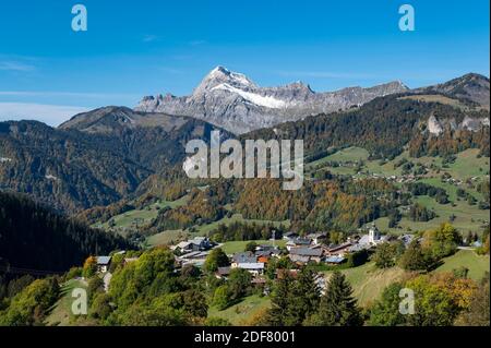 Francia, Savoia, Val d'Arly, Espace Diamant, Notre Foto Stock