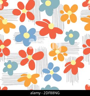 Primavera fiori senza cuciture modello piccolo motivo floreale illustrazione floreale e. motivo floreale vettoriale motivo fiore tessuto Illustrazione Vettoriale