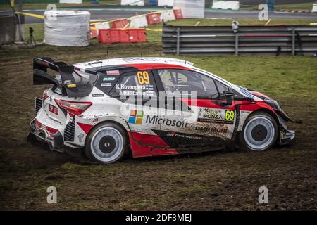 69 ROVANPERA Kalle (fin), HALTTUNEN Jonne (fin), Toyota Yaris WRC, Toyota Gazoo Racing WRT, azione durante l'ACI Rally Monza 2020, 7° appuntamento del Campionato FIA WRC 2020 dal 3 all'8 dicembre 2020 a Monza, Brianza in Italia - Foto Gregory Lenenmand / DPPI / LM Foto Stock