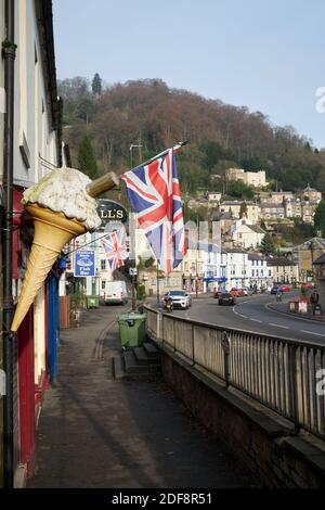 Cono gigante per gelato, Matlock Bath, Derbyshire, Regno Unito Foto Stock