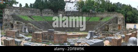 Teatro Romano di Trieste - monumenti e luoghi da visitare Nella città di Trieste Foto Stock