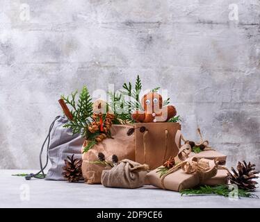 Idee diverse per zero rifiuti regalo di Natale Foto Stock