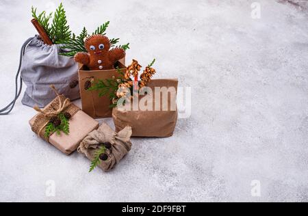 Idee diverse per zero rifiuti regalo di Natale Foto Stock
