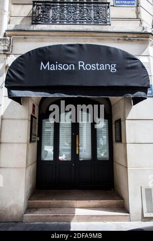 Covid19 - dopo Lockdown - Ristorante Maison Rostang . Il restauratore Stephane Manigold ha vinto il caso contro l'assicuratore AXA, che si è rifiutato di compensare le sue perdite legate alla crisi del coronavirus. L'assicuratore è stato ordinato di pagare due mesi e mezzo di perdite di esercizio calcolate sul margine lordo del ristorante, 'o 70,000 euro,' ha detto Stephane Manigold, sottolineando che AXa dovrebbe anche pagare 5,000 euro in compenso il 23 maggio 2020 a Parigi, Francia. Foto di Nasser Berzane/ABACAPRESS.COM Foto Stock
