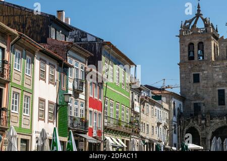 Facciate tradizionali portoghesi e racconti dal Portogallo del Nord a sé De Braga Foto Stock