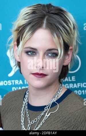 Foto del file del 30 agosto 2019 di Kristen Stewart al Seberg Photocall nell'ambito del settantacinquesimo Festival Internazionale del Cinema di Venezia (Mostra). L'attrice Twilight Kristen Stewart suonerà la principessa Diana in un nuovo film sulla rottura della principessa compiuta dal principe Carlo, secondo i rapporti. Stewart sarà protagonista a Spencer, ambientato nei primi anni '90, che sarà scritto da Steven Knight, creatore di blinders paky, dicono i siti di notizie di Hollywood. Foto di Aurore Marechal/ABACAPRESS.COM Foto Stock