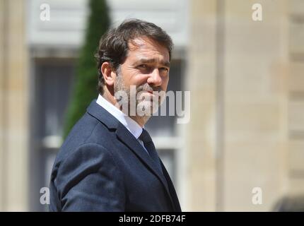 Christophe Castaner lascia il Palazzo Elysee dopo una riunione settimanale del gabinetto a Parigi, in Francia, il 24 giugno 2020. Foto di Christian Liegi/ABACAPRESS.COM Foto Stock