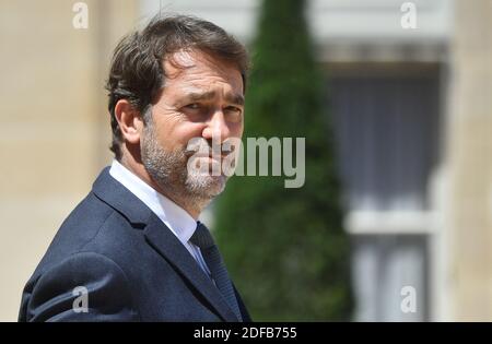 Christophe Castaner lascia il Palazzo Elysee dopo una riunione settimanale del gabinetto a Parigi, in Francia, il 24 giugno 2020. Foto di Christian Liegi/ABACAPRESS.COM Foto Stock