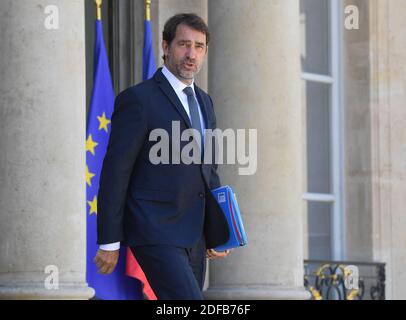 Christophe Castaner lascia il Palazzo Elysee dopo una riunione settimanale del gabinetto a Parigi, in Francia, il 24 giugno 2020. Foto di Christian Liegi/ABACAPRESS.COM Foto Stock