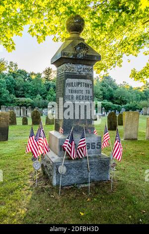 Il Cimitero superiore a Phillipston, Massachusetts Foto Stock