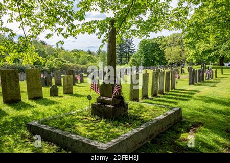 Il Cimitero superiore a Phillipston, Massachusetts Foto Stock