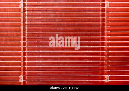 Texture of Copper Radiator Heat Sink Vista dall'alto Foto Stock