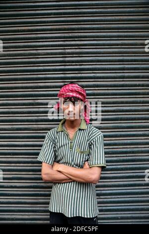 India, ritratto di uomo bengalese a Kolkata Foto Stock