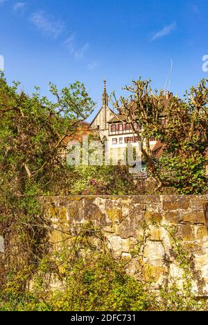 Impressioni sul villaggio e il complesso del palazzo e del monastero di Bebenhausen vicino a Tübingen, Baden-Württemberg, Germania. Foto Stock