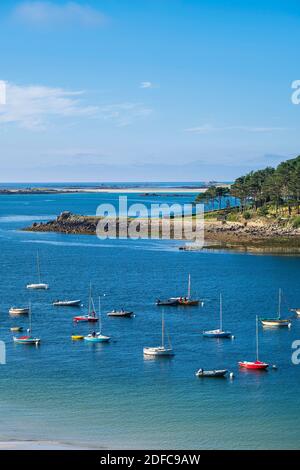 Francia, Finistere, Abers Country, Legendes Coast, Aber Benoit Foto Stock