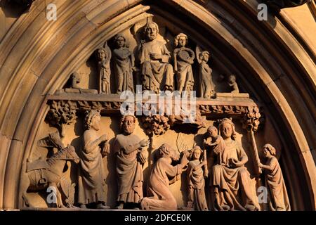 Francia, Alto Reno, Colmar, Place de la Foto Stock