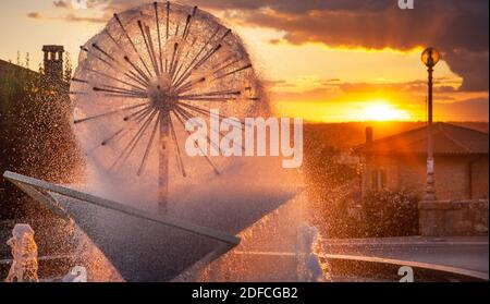 Tramonto a Castiglione del Lago Perugia Umbria Italia Foto Stock