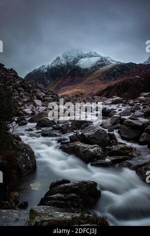 Inverno in Snowdonia Foto Stock