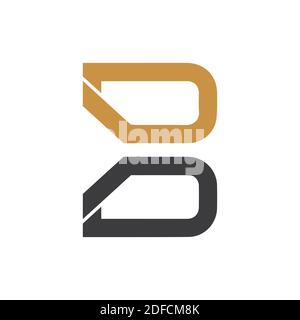 Lettera iniziale logo bk o modello di disegno vettoriale logo kb Illustrazione Vettoriale