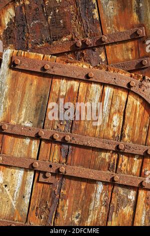 Porte rustiche in legno Foto Stock