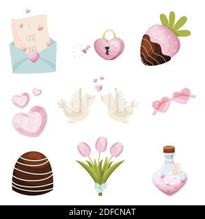 Giornata di San Valentino. Illustrazione vettoriale Illustrazione Vettoriale