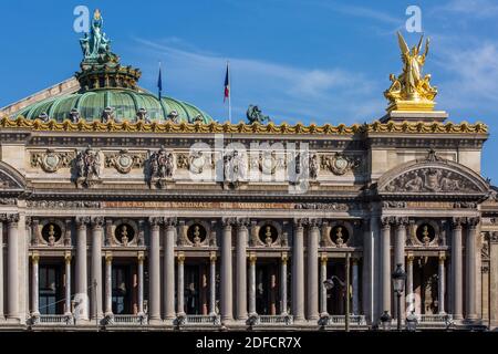 PARIGI OPERA, OPERA GARNIER, PLACE DE L'OPERA, 9 ° ARRONDISSEMENT, PARIGI, FRANCIA Foto Stock