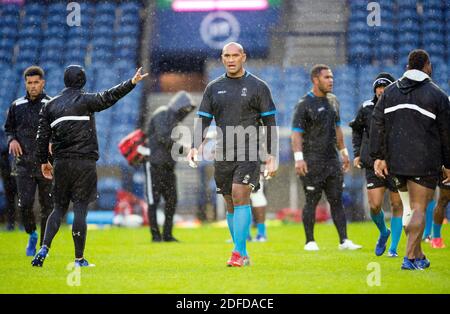 Edimburgo, Regno Unito. 4 dicembre 2020. Finali di rugby della Coppa delle nazioni d’autunno: Nemani Nadolo delle Fiji durante la corsa della squadra di rugby delle Fiji allo stadio BT Murrayfield, Edimburgo, Scozia, Regno Unito. 4 Dicembre 2020. Credit: Ian Rutherford/Alamy Live News. Foto Stock