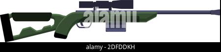 Icona arma da cecchino fucile. Cartoon di fucile cecchino arma vettore icona per web design isolato su sfondo bianco Illustrazione Vettoriale