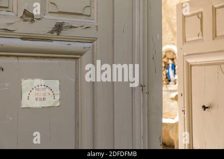 GUESTHOUSE PER I PELLEGRINI A SANTIAGO DE COMPOSTELA (VIA DI SAN GIACOMO), VEZELAY, YONNE, BORGOGNA, FRANCIA Foto Stock