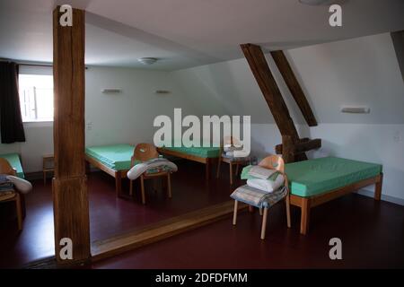 GUESTHOUSE PER I PELLEGRINI A SANTIAGO DE COMPOSTELA (VIA DI SAN GIACOMO), VEZELAY, YONNE, BORGOGNA, FRANCIA Foto Stock