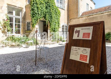 GUESTHOUSE PER I PELLEGRINI A SANTIAGO DE COMPOSTELA (VIA DI SAN GIACOMO), VEZELAY, YONNE, BORGOGNA, FRANCIA Foto Stock