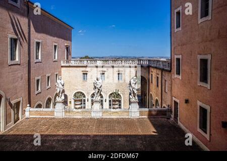 Italia Marche Macerata - Palazzo Bonaccorsi - Museo Civico - architetture esterne Foto Stock