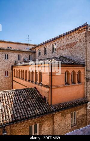 Italia Marche Macerata - Palazzo Bonaccorsi - Museo Civico - architetture esterne Foto Stock