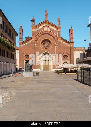 San Marco è una chiesa gotica di culto cattolico in Milano che si trova nella piazza della stessa Nome nel distretto di Brera Foto Stock
