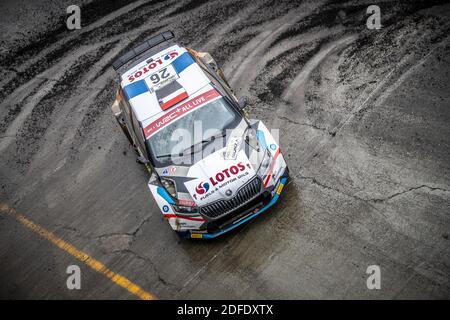 26 Kajetan KAJETANOWICZ (pol), Maciej SZCZEPANIAK (pol), SKODA FabiaWRC 3, azione durante il Rally ACI 2020 Monza, 7° appuntamento del Campionato FIA WRC 2020 dal 3 all'8 dicembre 2020 a Monza, Brianza in Italia - Foto GrÃ©Gory Lenenmand / DPPI / LM Foto Stock