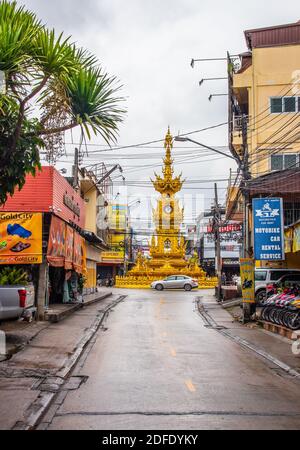 Visita della torre dell'orologio come parte di un viaggio Da Chiang Rai Thailandia Asia Foto Stock