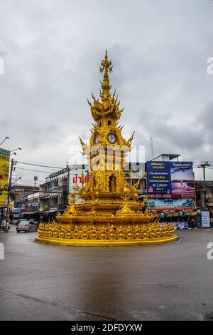 Visita della torre dell'orologio come parte di un viaggio Da Chiang Rai Thailandia Asia Foto Stock