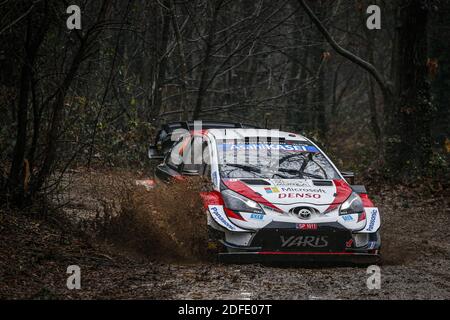 69 ROVANPERA Kalle (fin), HALTTUNEN Jonne (fin), Toyota Yaris WRC, Toyota Gazoo Racing WRT, azione durante l'ACI Rally Monza 2020, 7° appuntamento del Campionato FIA WRC 2020 dal 3 all'8 dicembre 2020 a Monza, Brianza in Italia - Foto Francois Flamand / DPPI / LM Foto Stock