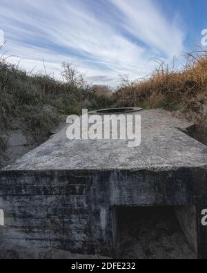 Bunker tedeschi a Ouddorp Paesi Bassi. Foto Stock