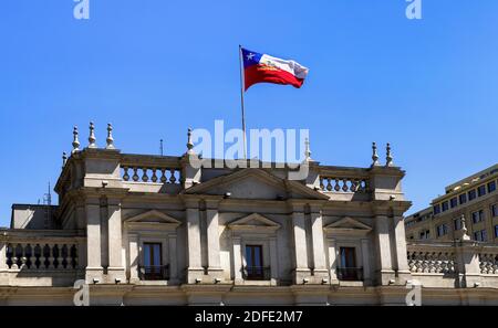 La Moneda - sede del presidente cileno a Santiago De Cile Foto Stock