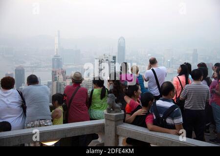 Victoria Peak Overlook, Hong Kong, Cina Foto Stock