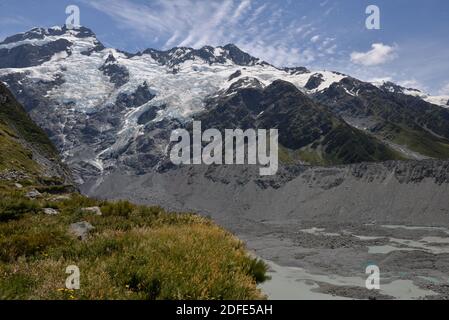 Vista da Kea Point a Mt. Cook National Park Foto Stock