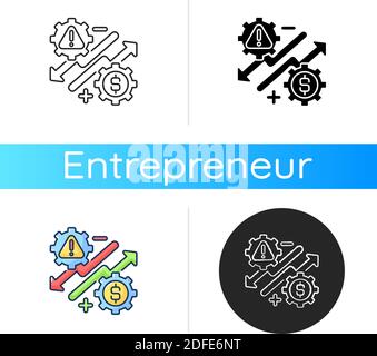 Icona rischi aziendali Illustrazione Vettoriale