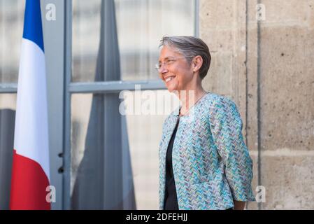 L'ex ministro francese dell'ambiente Elisabeth ha sorrisato durante la cerimonia di consegna presso il Ministero della transizione ecologica e della solidarietà all'Hotel de Roquelaure a Parigi, Francia, il 7 luglio 2020. Foto di Julie Sebadelha/ABACAPRESS.COM Foto Stock