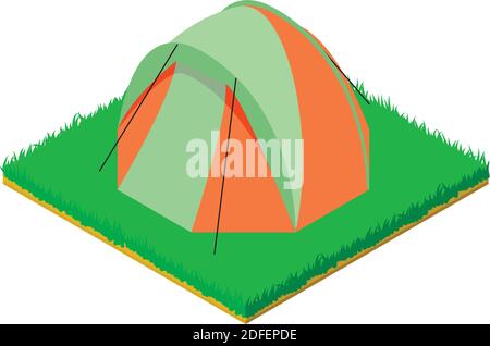 Icona attrezzatura da campeggio. Illustrazione isometrica dell'icona vettoriale dell'attrezzatura da campeggio per il web Illustrazione Vettoriale