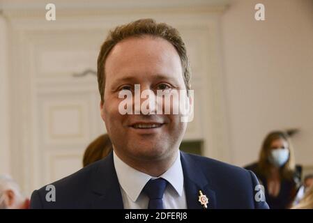 Sylvain Maillard MP LREM durante la cerimonia elettorale di Delphine Burkli (LREM) , sindaco del 9 ° distretto di Parigi. Parigi, Francia il 11 luglio 2020. Foto di Georges Darmon/Avenir Pictures/ABACAPRESS.COM Foto Stock