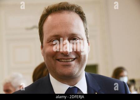 Sylvain Maillard MP LREM durante la cerimonia elettorale di Delphine Burkli (LREM) , sindaco del 9 ° distretto di Parigi. Parigi, Francia il 11 luglio 2020. Foto di Georges Darmon/Avenir Pictures/ABACAPRESS.COM Foto Stock