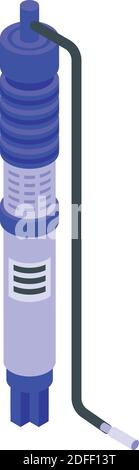 Icona della pompa dell'acqua del filtro. Isometrica dell'icona vettoriale della pompa dell'acqua del filtro per la progettazione del nastro isolato su sfondo bianco Illustrazione Vettoriale